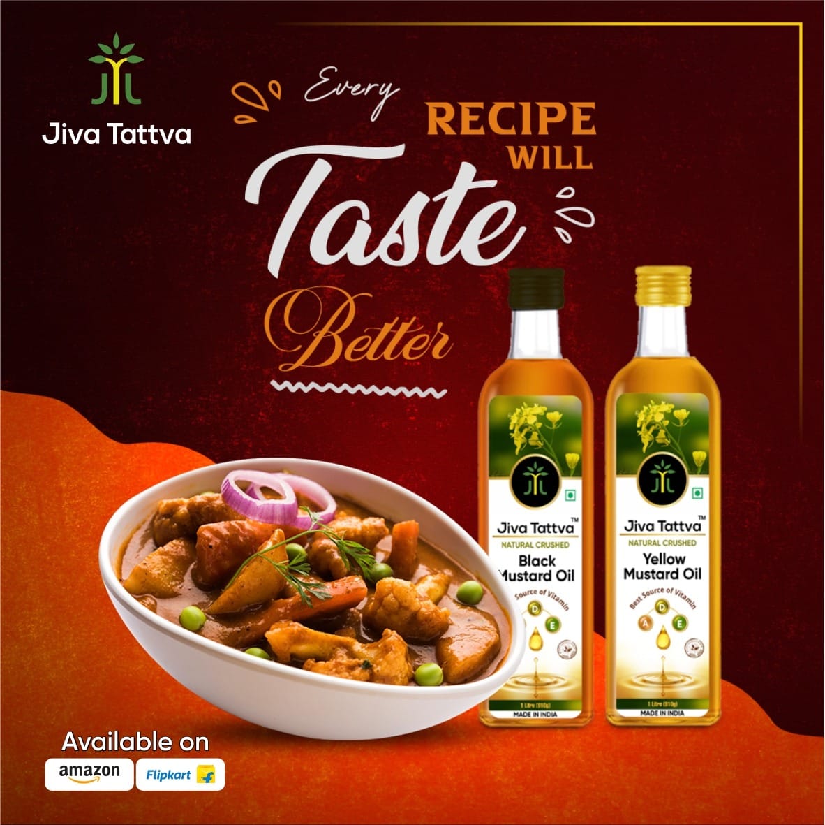 Jiva Tattva Yellow Mustard Oil Combo : Pure Sunshine for Your Kitchen