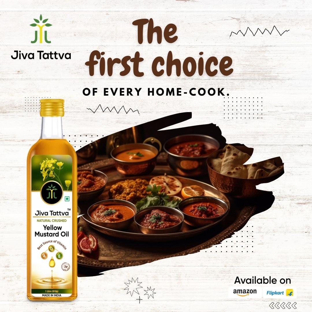 Jiva Tattva Yellow Mustard Oil Combo : Pure Sunshine for Your Kitchen