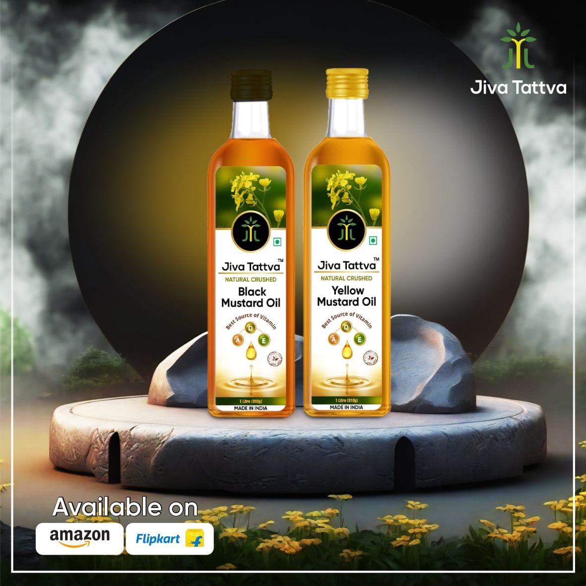 Jiva Tattva Yellow Mustard Oil Combo : Pure Sunshine for Your Kitchen