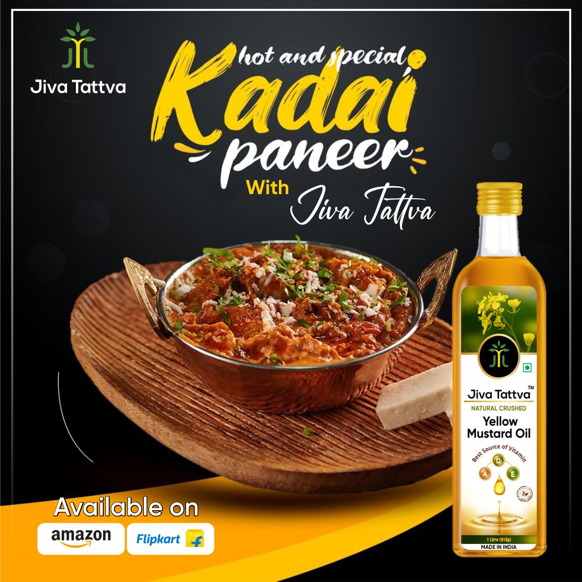 Jiva Tattva Yellow Mustard Oil: Pure Sunshine for Your Kitchen