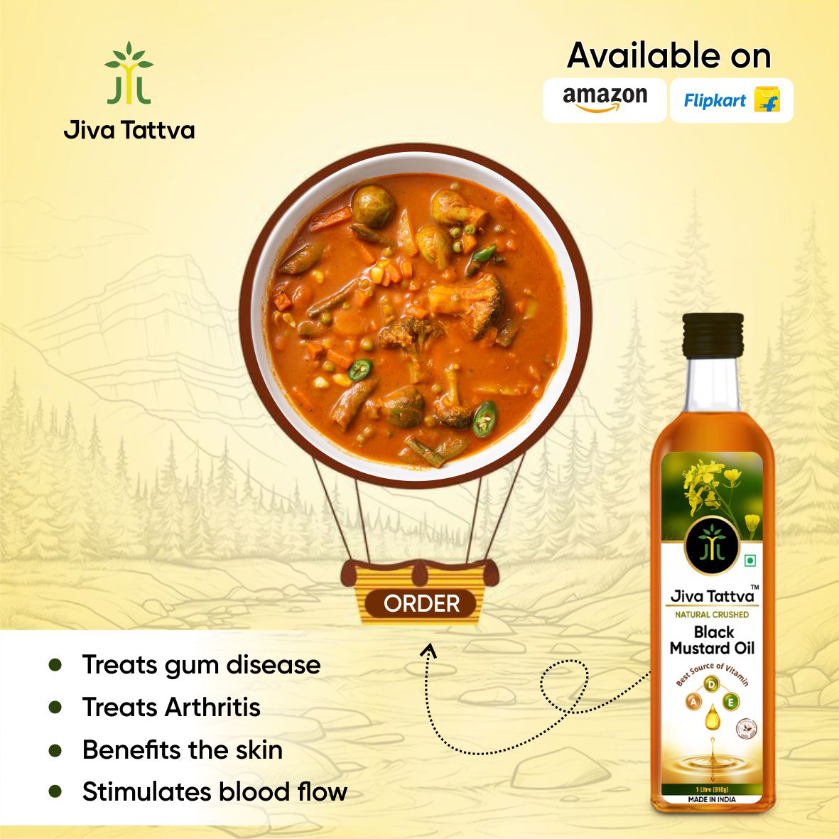 Jiva Tattva Black Mustard Oil: A Bold Burst of Flavor