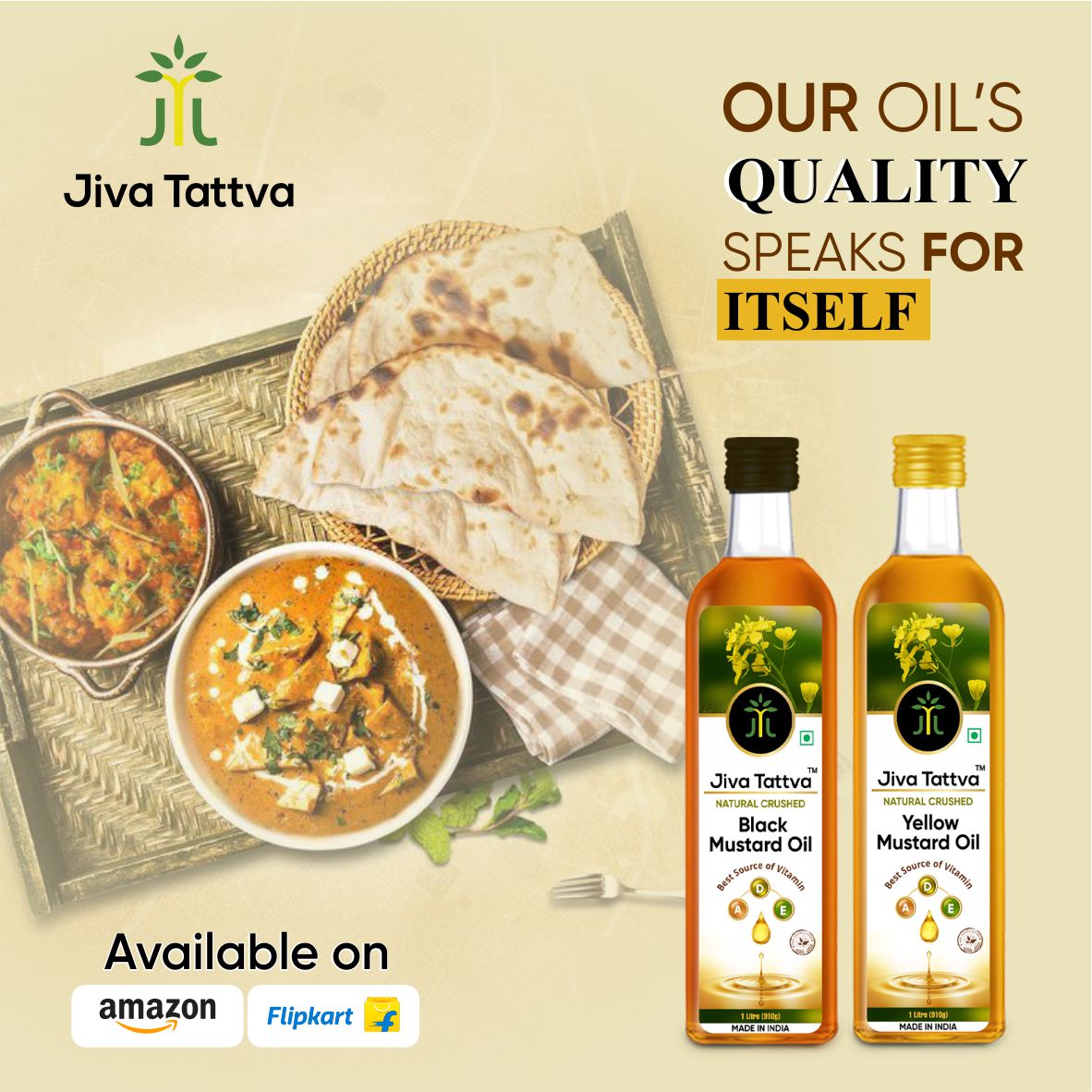 Jiva Tattva Yellow & Black  Mustard Oil Combo