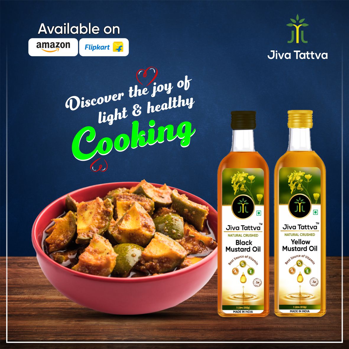 Jiva Tattva Yellow & Black  Mustard Oil Combo